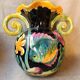 vase by Gabriel Fourmaintraux, earthenware from Desvres, signed GF Fra