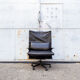 Leather desk armchair by Bernini Italia Anni '80