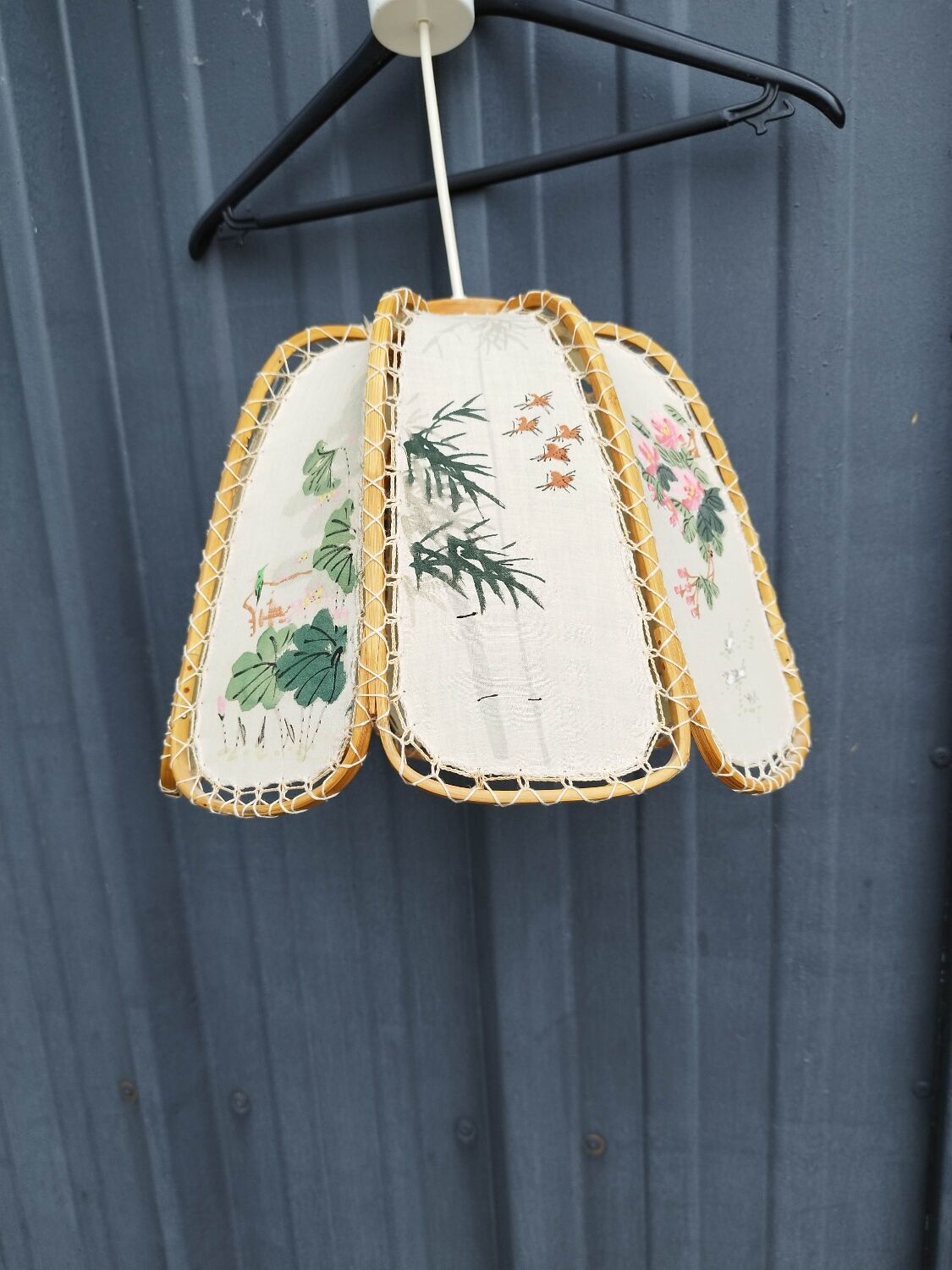 Suspension lampshade fabric vintage japanese pattern