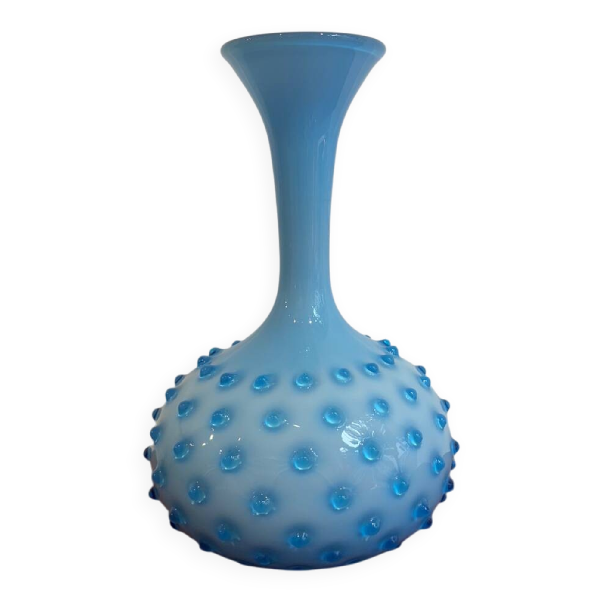 Vase en opaline florentine turquoise