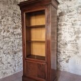 Vitrine française Louis-Philippe – avec porte vitrée d'origine