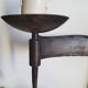 Duo of wrought iron wall lamps by Jean Touret Atelier Marolles