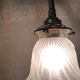 Art Deco wall sconce in porcelain, brass and crystal - early 20th century