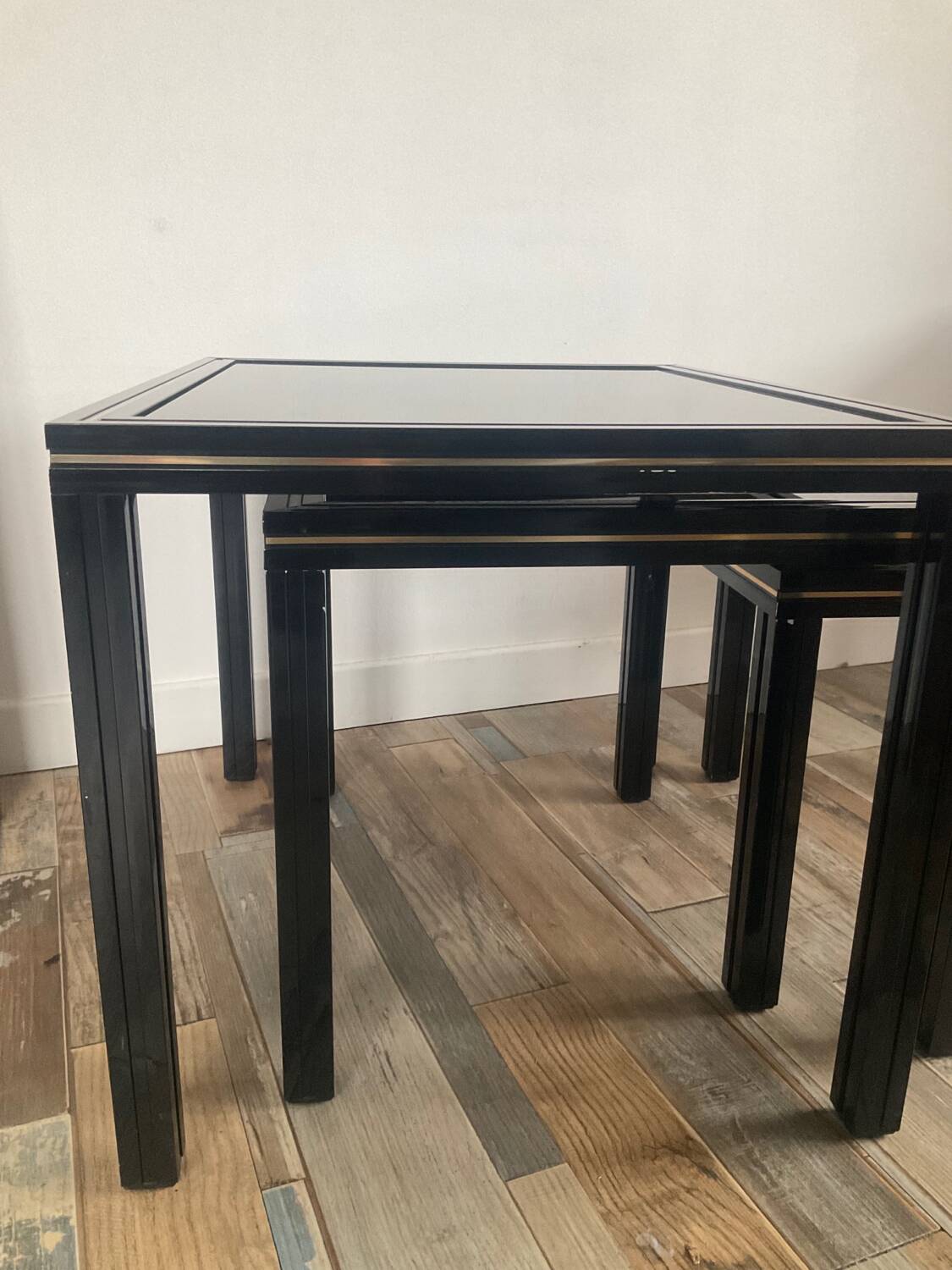 Trio of Pierre Vandel nesting tables from the 70s-80s