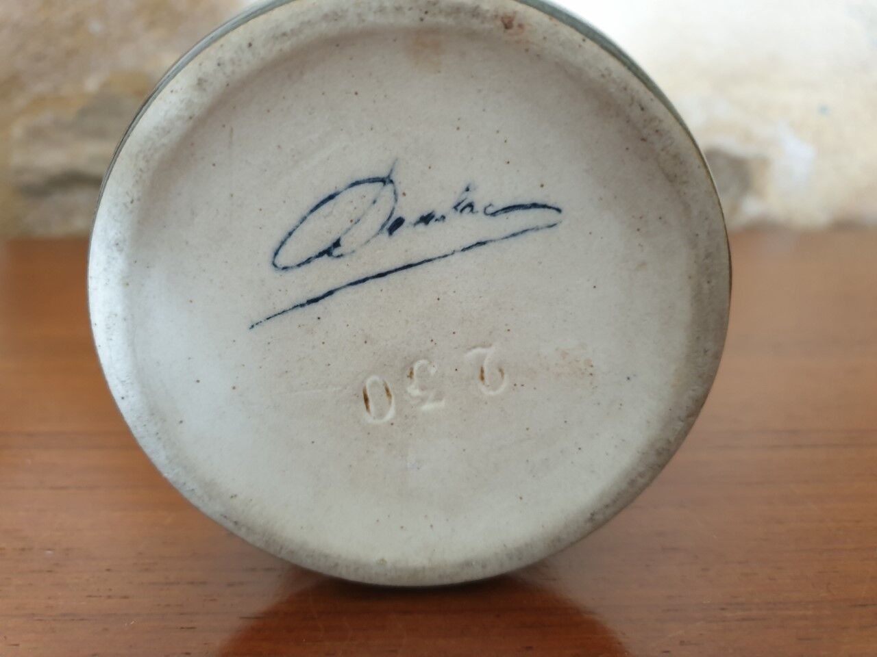 Glassed sandstone vase