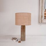 Lampe grès et rabane