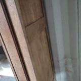 Armoire vitré bois massif aéro-gommée ancien