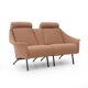 Two-seater canapé in hazelnut boucle, 1950s.