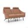 Two-seater canapé in hazelnut boucle, 1950s.