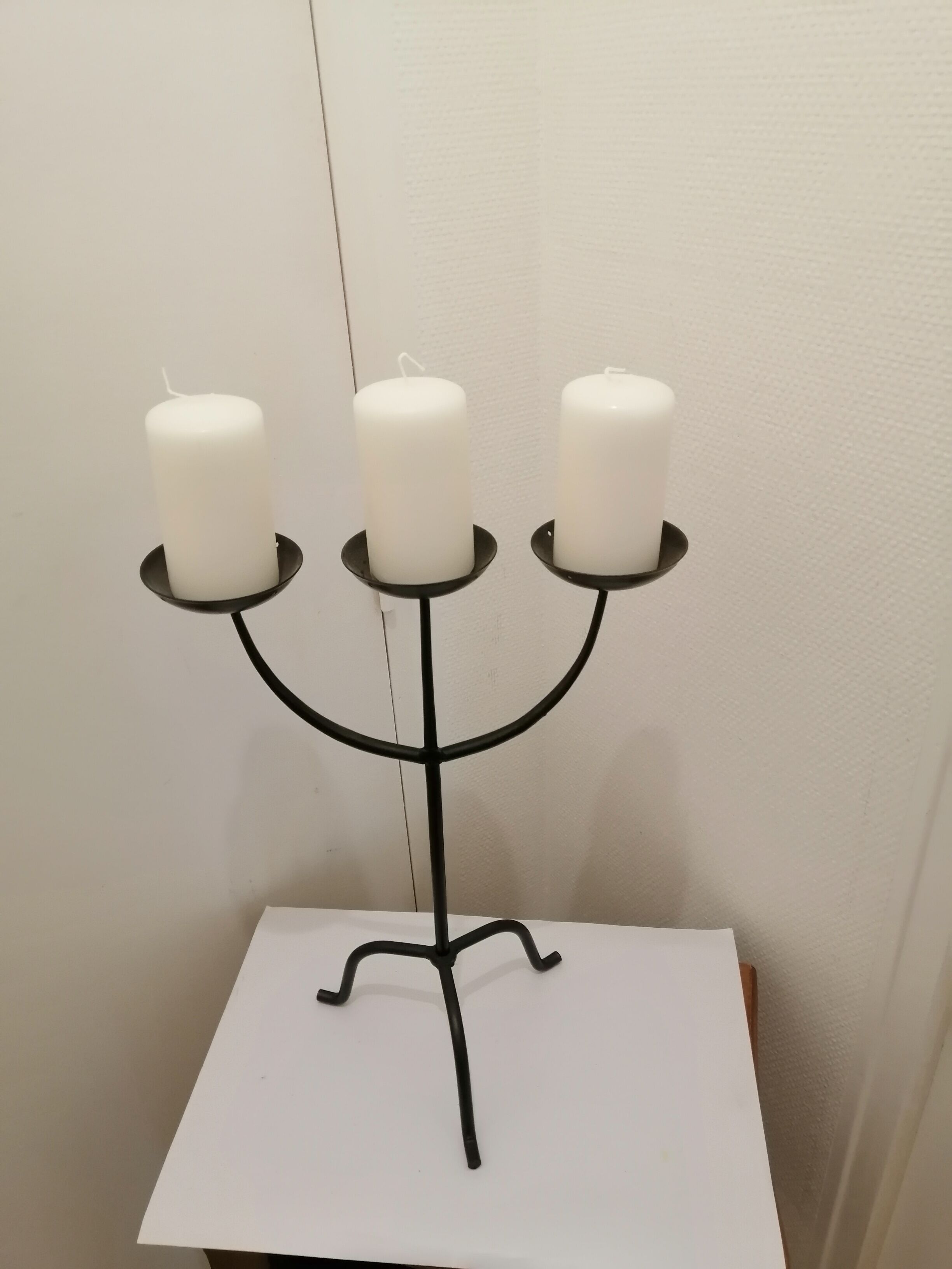 Candle holder wrought iron candle