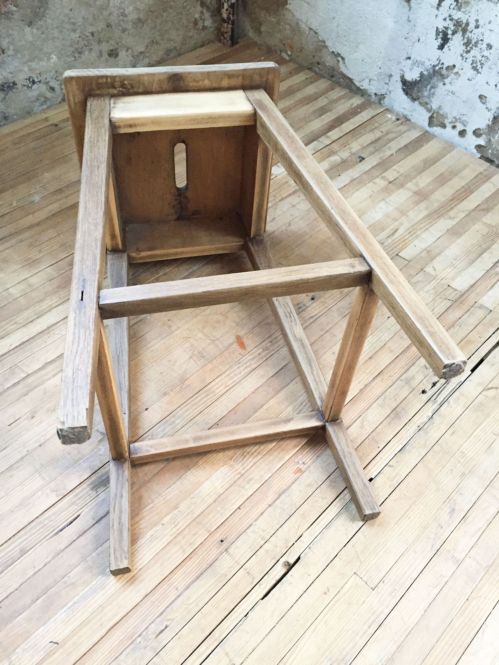 Oak workshop stool