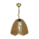 French ceiling light in gold metal with 4 decorative glass panels.
