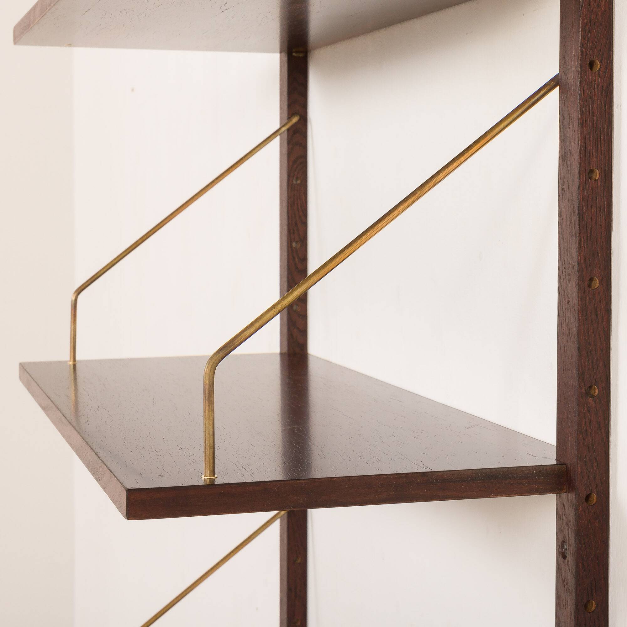 Danish mid century rosewood shelving unit in the style of Poul Cadovius, 19