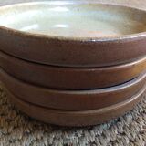 Series of 4 stoneware plates