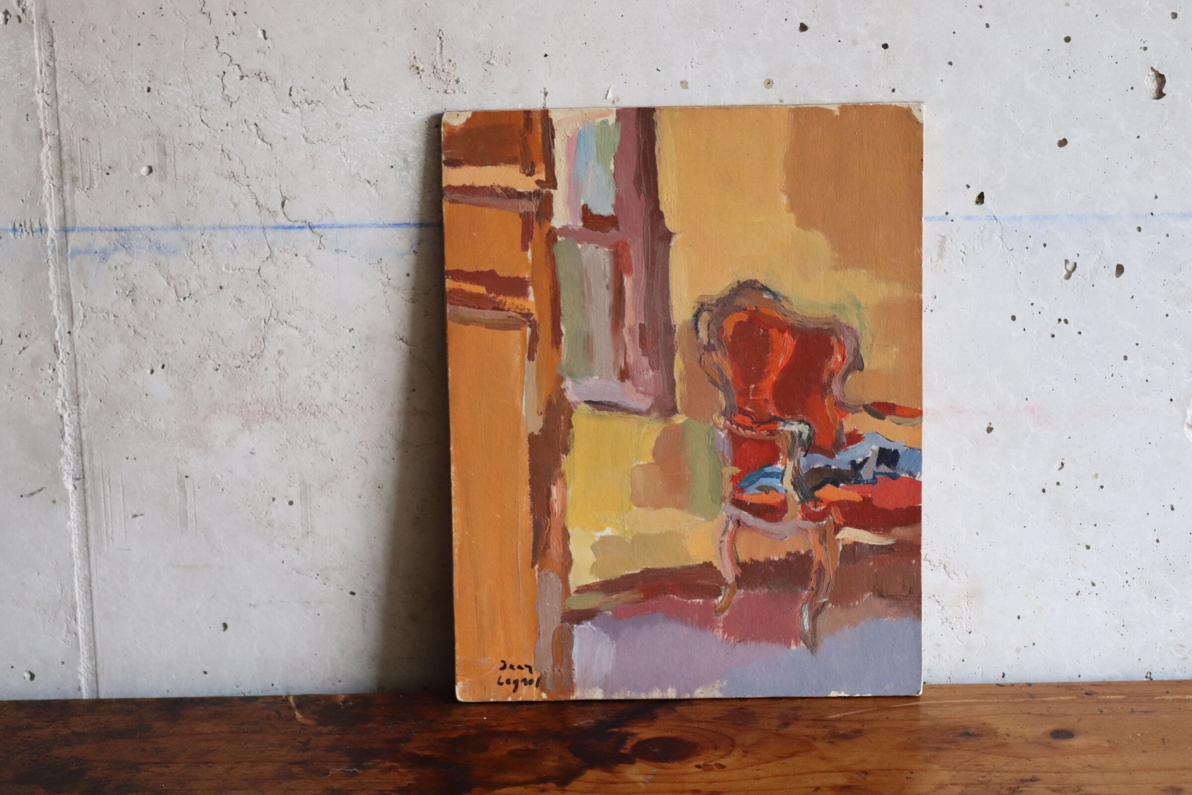 Bergère oil on panel Jean legros