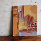 Bergère oil on panel Jean legros