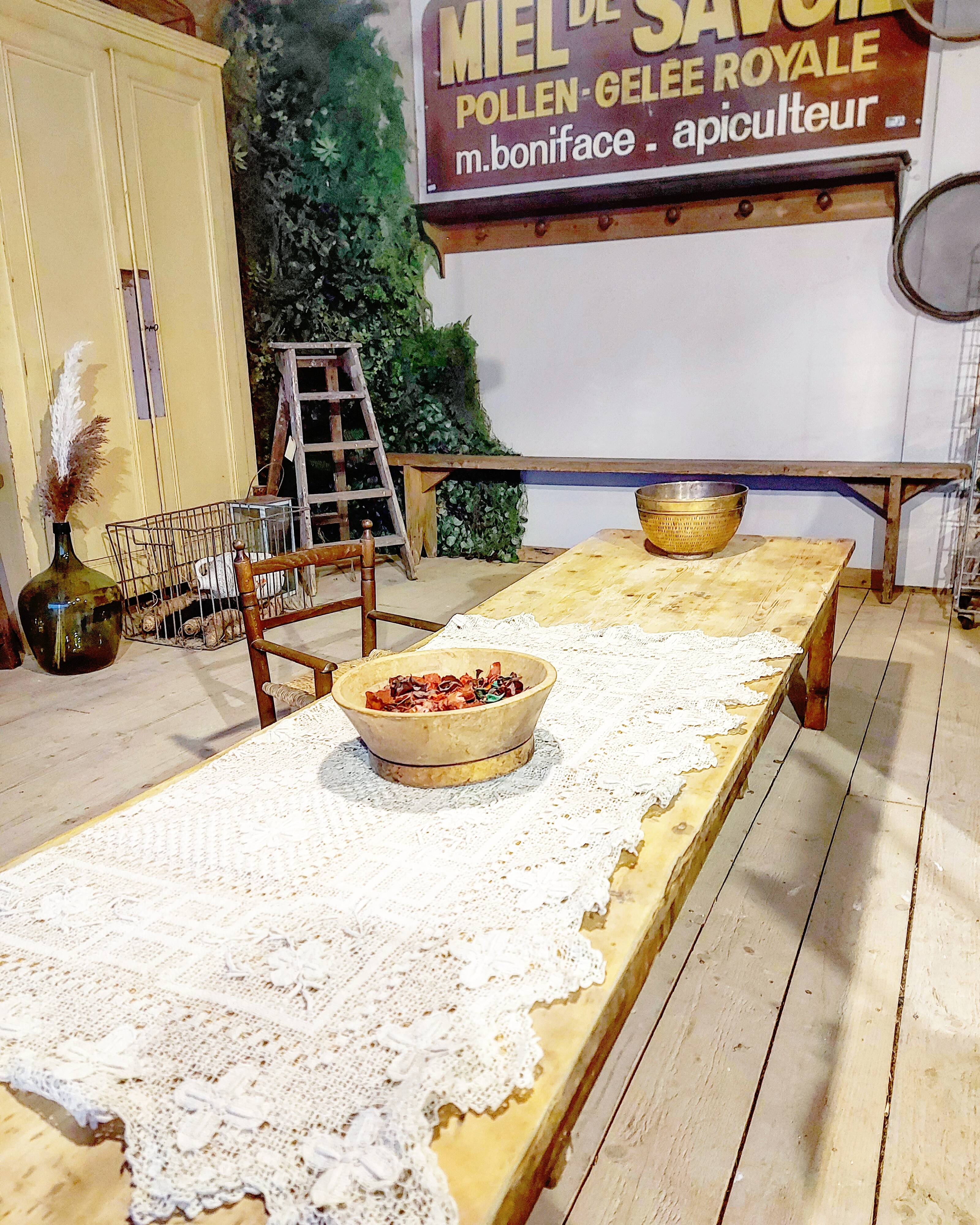 Raw wood coffee table