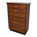 Dutch oak apothecary filing cabinet, 1930s