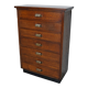 Dutch oak apothecary filing cabinet, 1930s