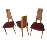 Leather and wood chair