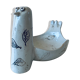 Large empty pocket or cup made of bird ceramic