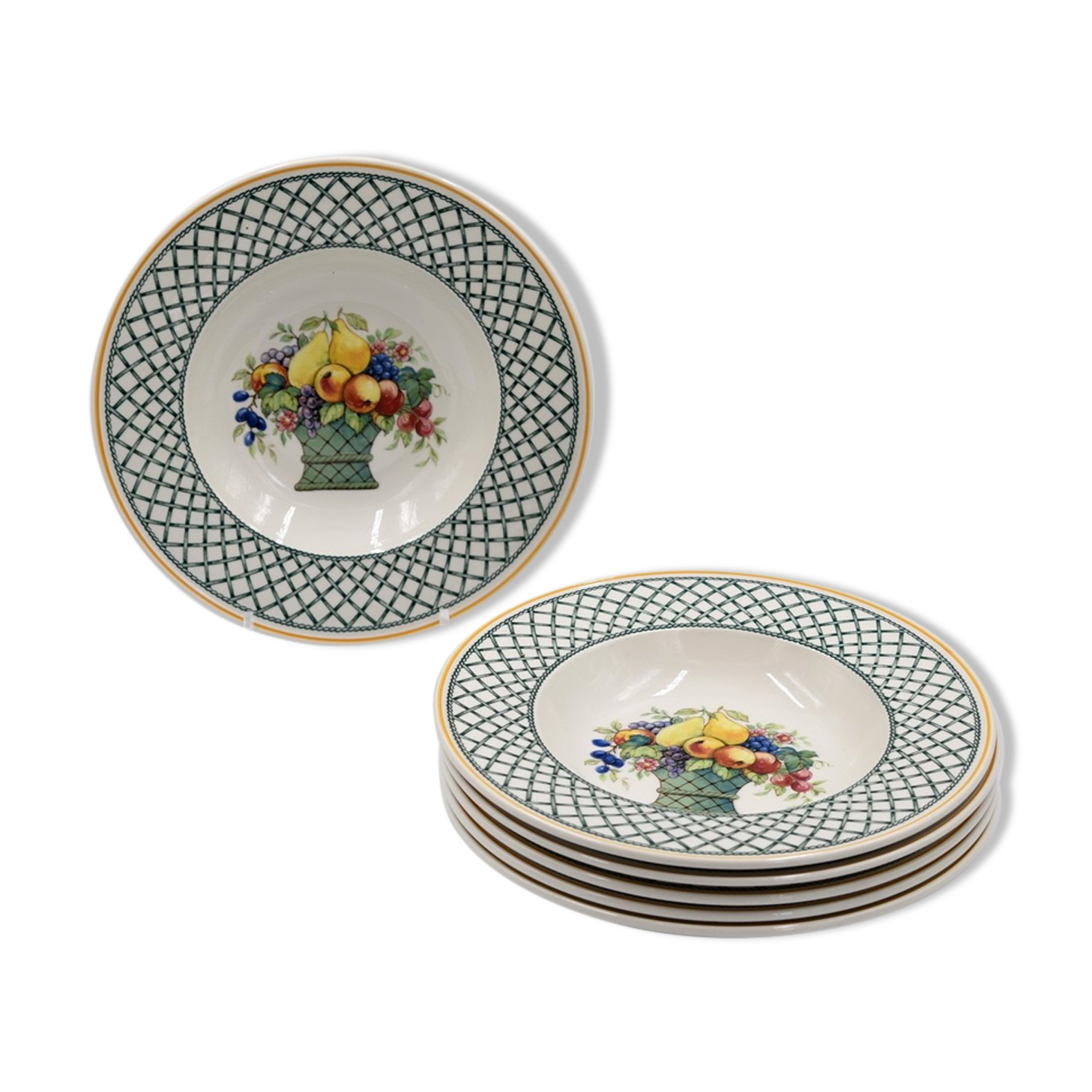 6 hollow plates Villeroy & Boch basket model