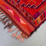 Vintage Turkish  Tribal Runner 417x94 cm veg dye wool rug tribal, handmade