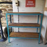 Blue iron shelf