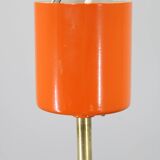 1970s Czechoslovak mid-century orange opaline glass pendant lamp
