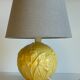 Lamp vintage yellow ceramic ball