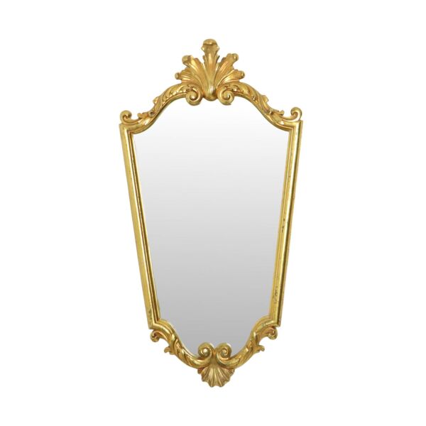 Miroir en feuille d'or classique miroir crêté style baroque 79 cm