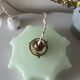 Suspension en opaline vert celadon