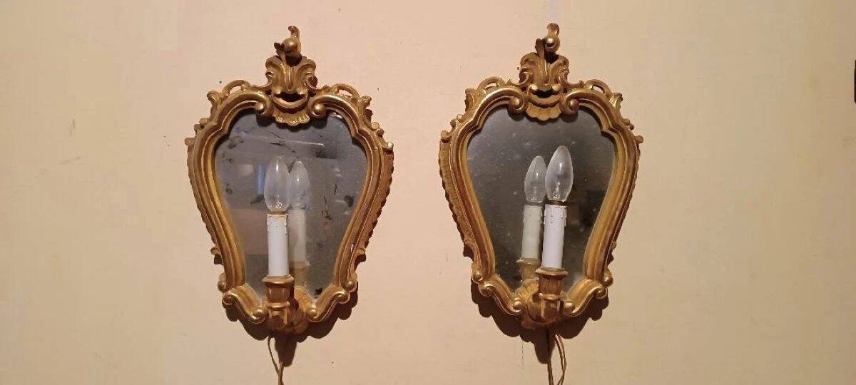 Paire d'appliques des années 50/60
