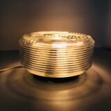 Round ceiling light in chiseled glass