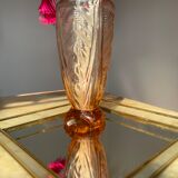 High vase art deco salmon pink