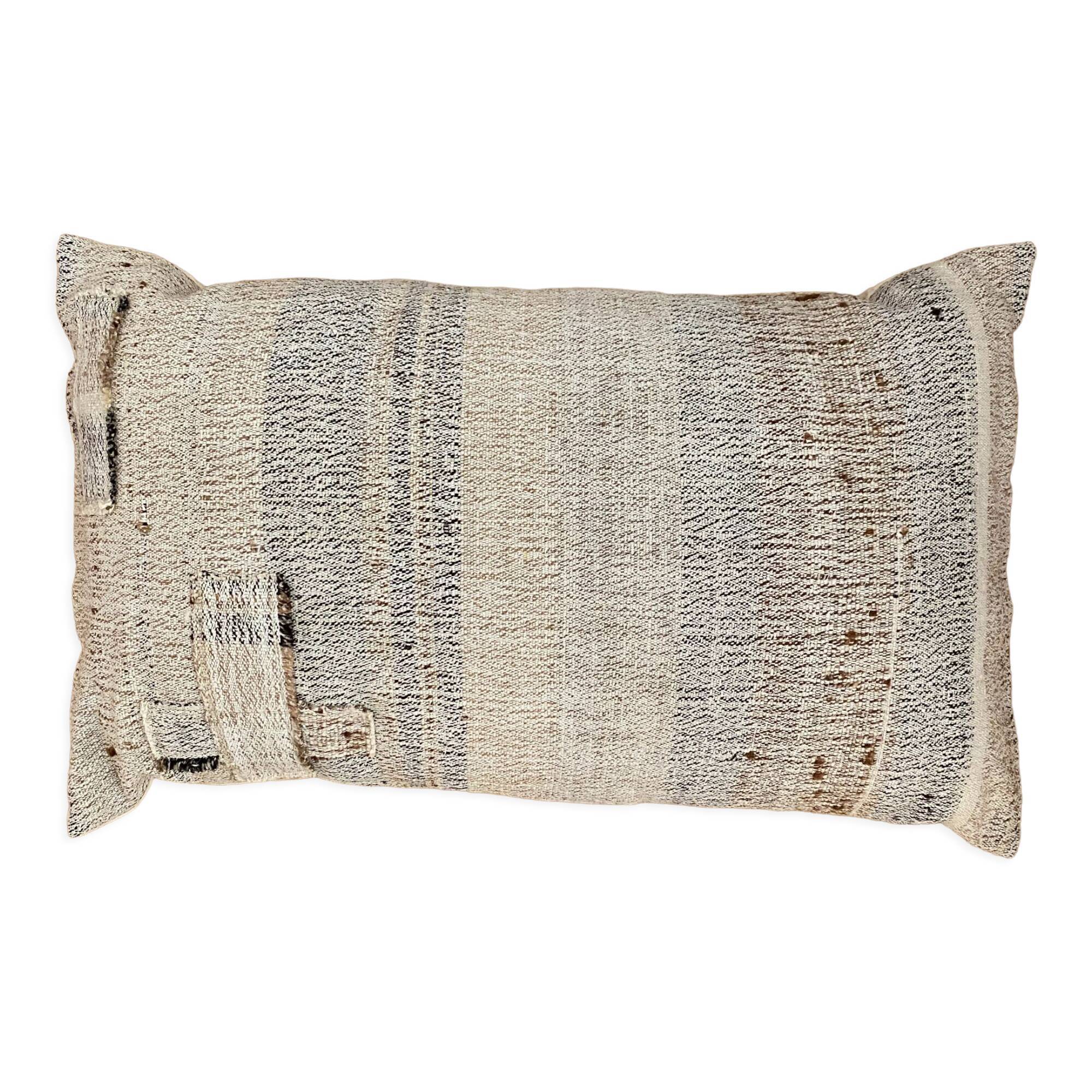 Cushion in vintage woven kilim style, patched.