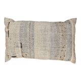 Cushion in old woven kilim style canvas, patched