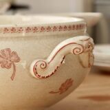 Antique red iron clay tureen Lucien Lunéville model