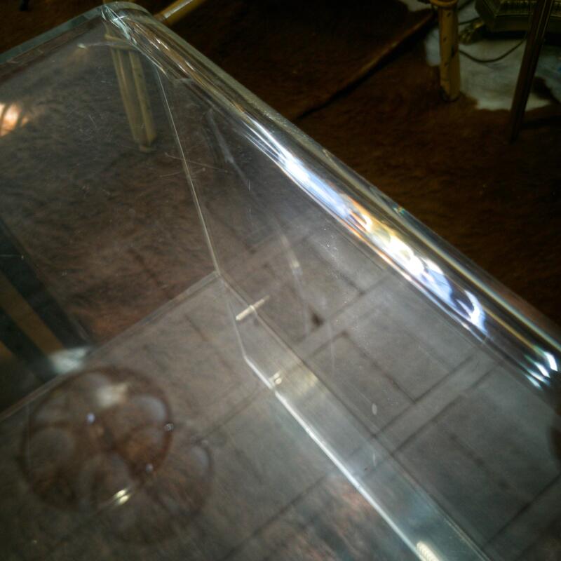 Vintage TV furniture in plexiglass