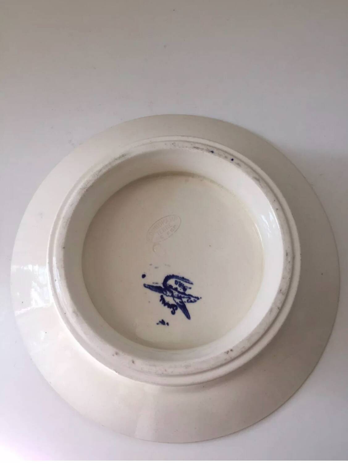 Antique Longchamp Terre de Fer Compote Bowl, 19th Century