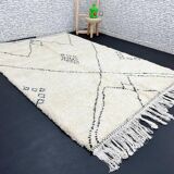 Handmade pure wool beni ourain rug, size 200x300 cm.