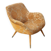 Vintage Scandinavian organic armchair 50s 60s