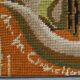 Vintage wall tapestry canvas The Ram M.M. Charollais 60s/70s