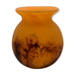 Vase en verre marmoréen