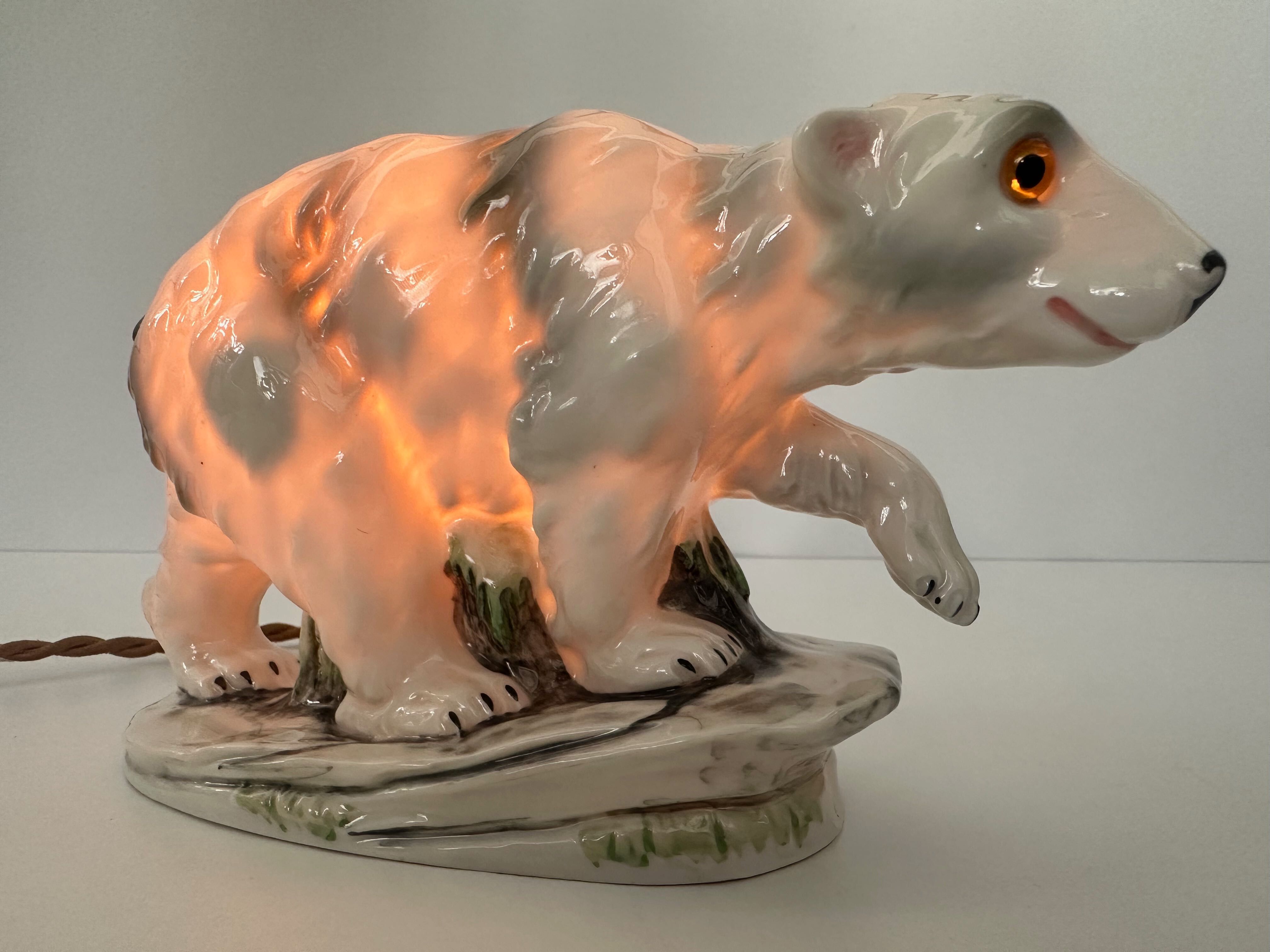 Lampe art déco (parfum) – ours polaire
