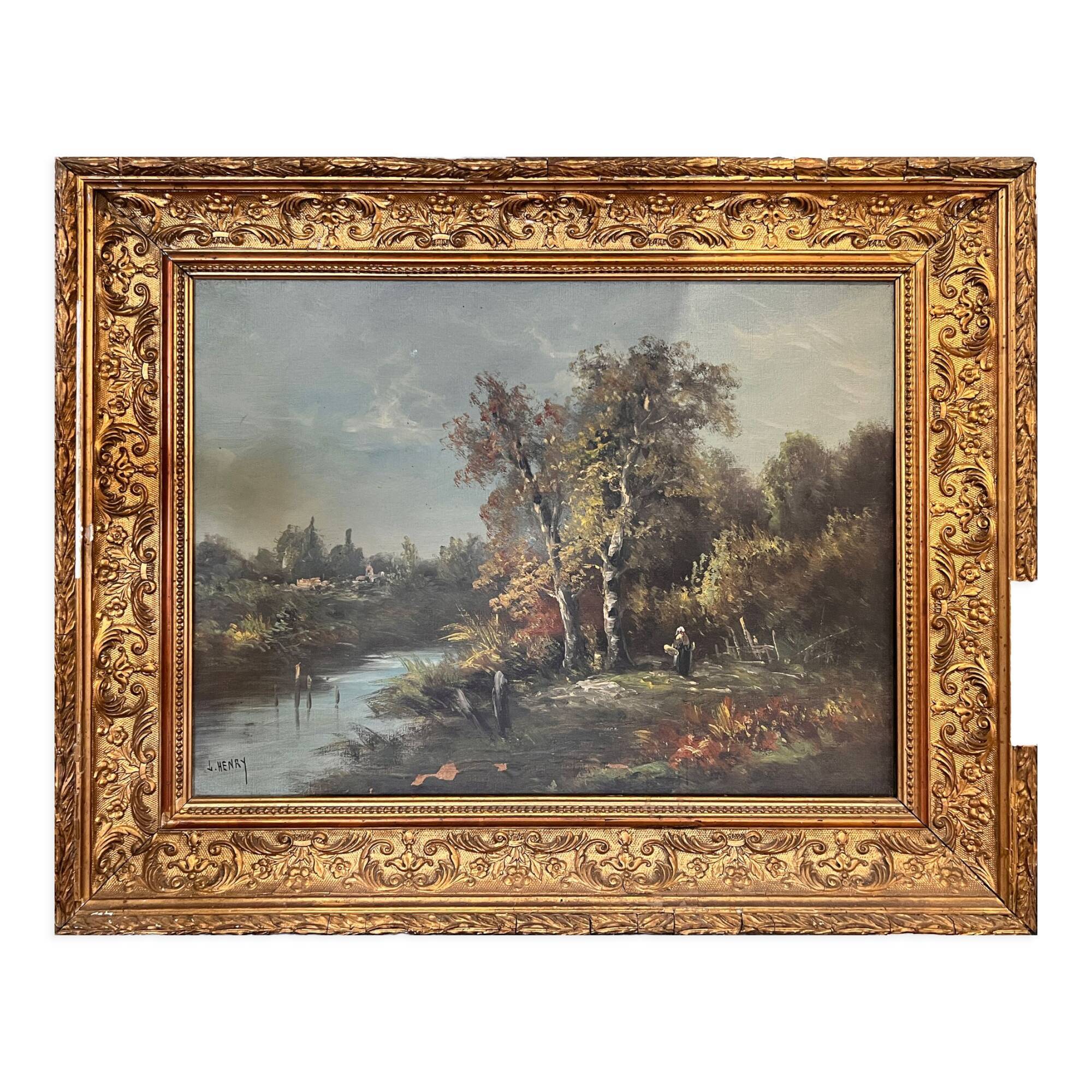 Oil on canvas by Lucien Henry