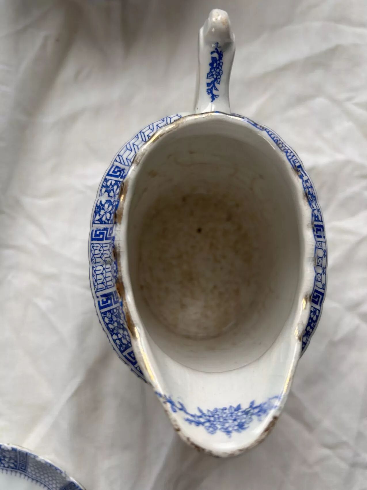 Antique tea service KG Lunéville late 19th century – Antique decoration – French earthenware