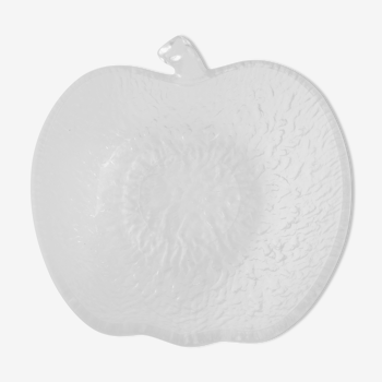 Plat en verre en forme de pomme