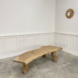 Table basse/pied de lit bois en demi-lune