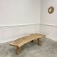 Half-moon wooden coffee table/bed foot